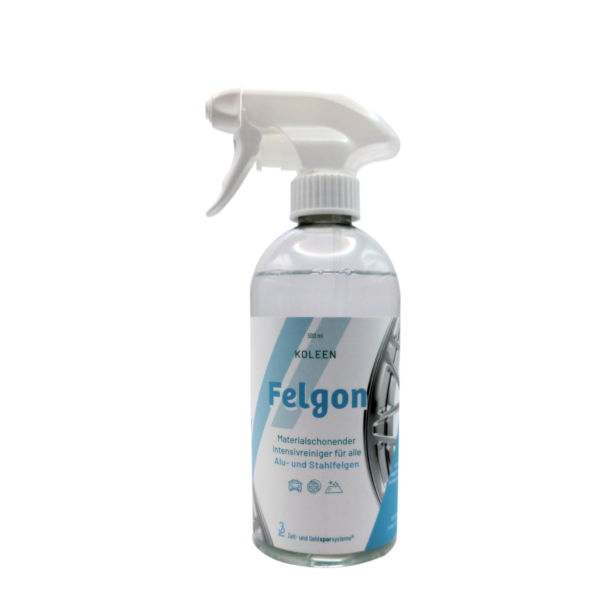Eine Flasche von dem Reiniger Felgon von Koleen